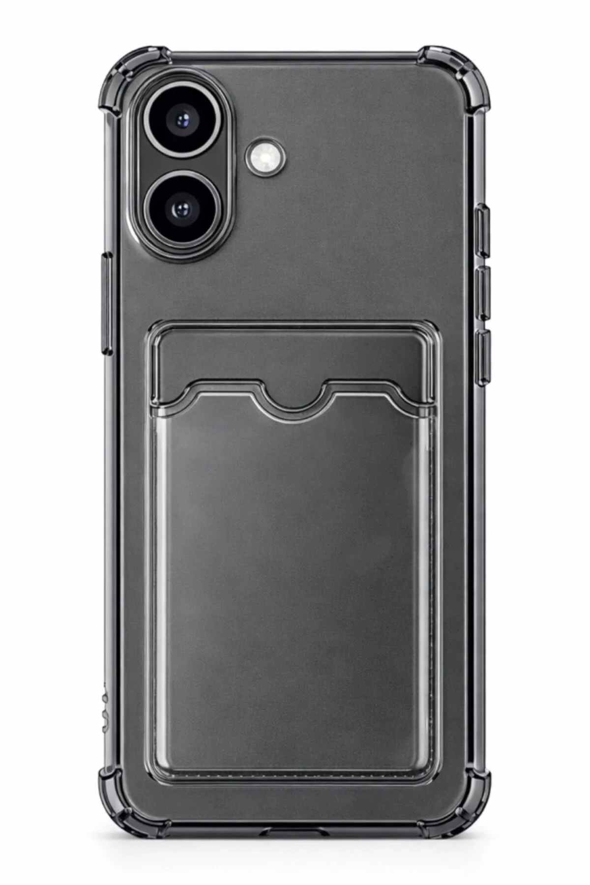 iPhone 17 Kartlıklı Antişok Kılıf Füme