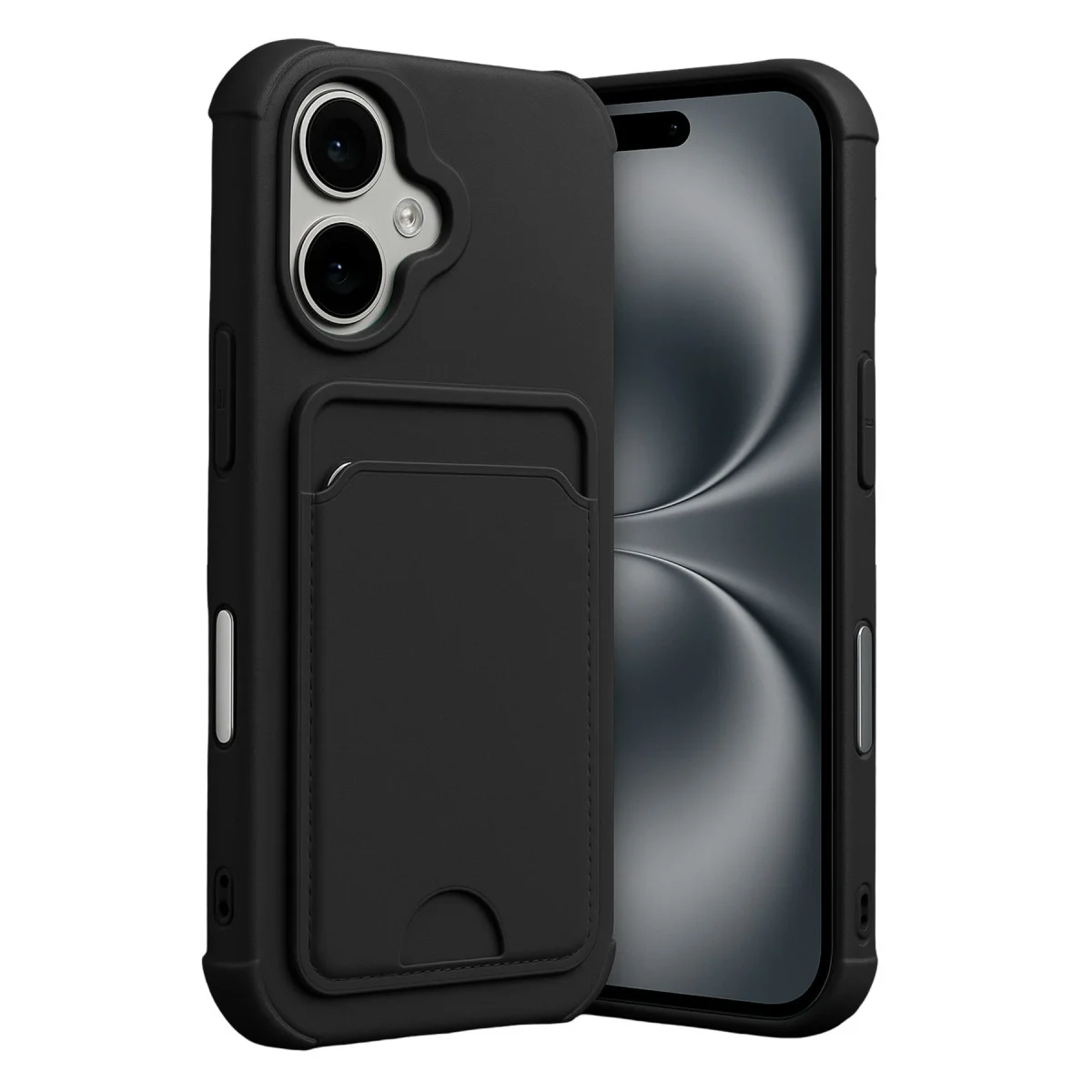 iPhone 17 Kelvin Kartvizitli Silikon Kılıf - Siyah Premium Koruma