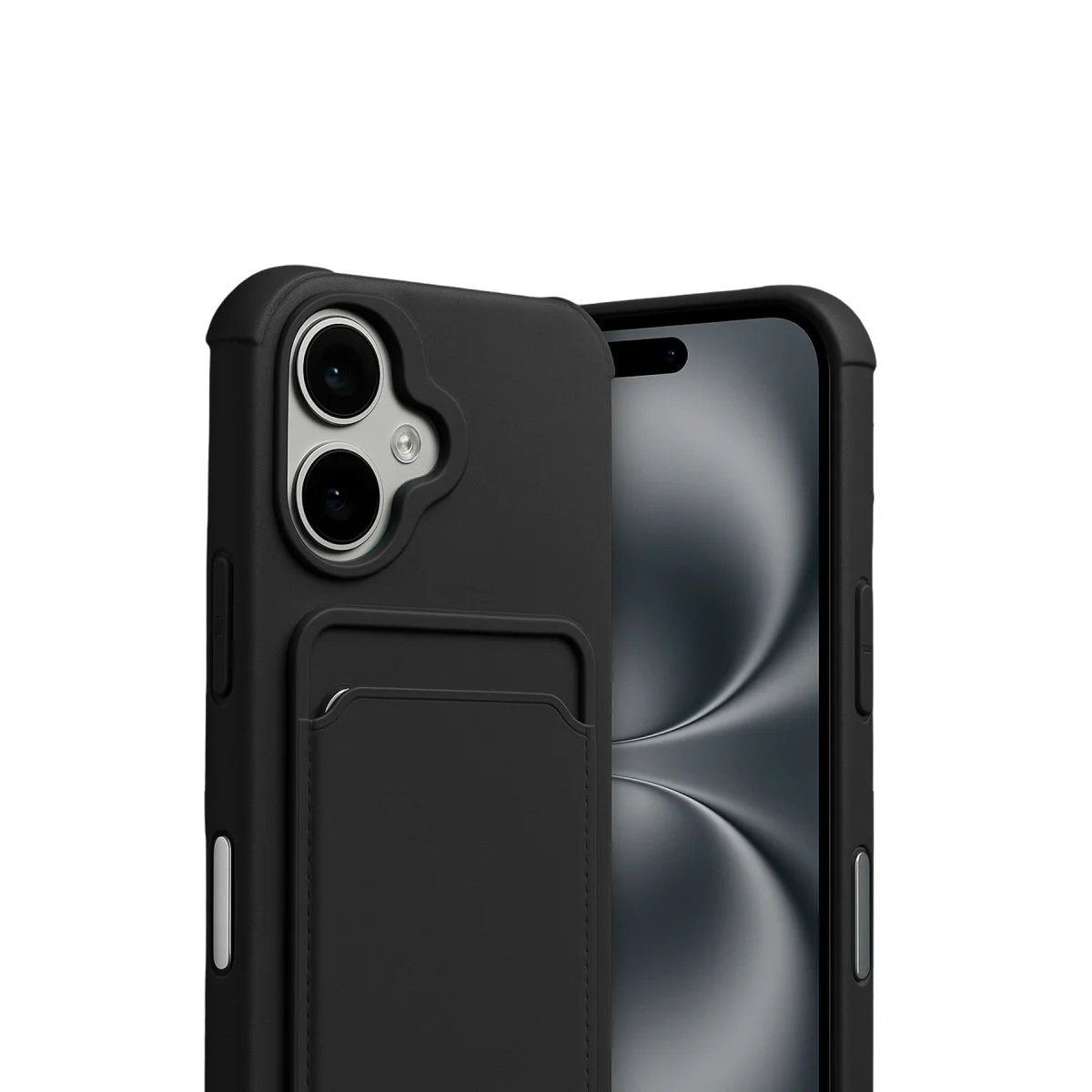iPhone 17 Kelvin Kartvizitli Silikon Kılıf - Siyah Premium Koruma