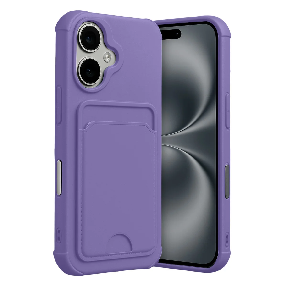 iPhone 17 Kelvin Kartvizitli Silikon Kılıf - Lila