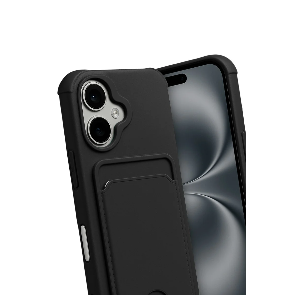 iPhone 17 Kelvin Kartvizitli Silikon Kılıf - Siyah Premium Koruma