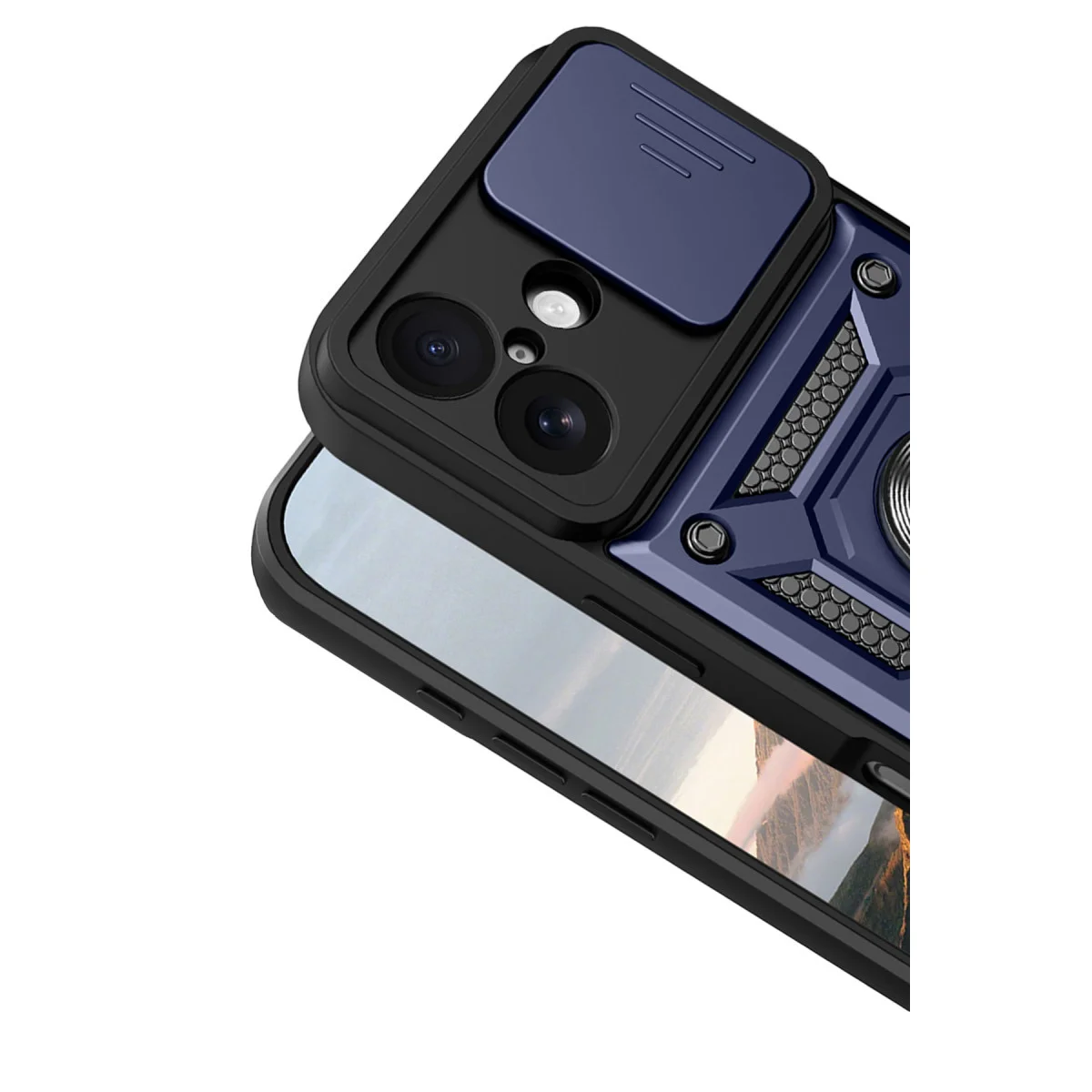 iPhone 17 Premium Silikon Kılıf - Lens Korumalı, Standlı ve Darbe Dayanıklı