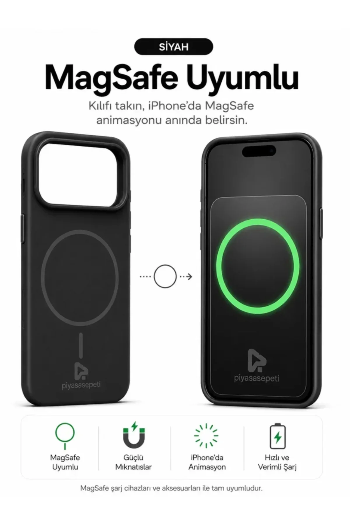 iPhone 17 Pro 6.3" Mag Core Akıllı MagSafe Animasyonlu Silikon Kılıf Turuncu