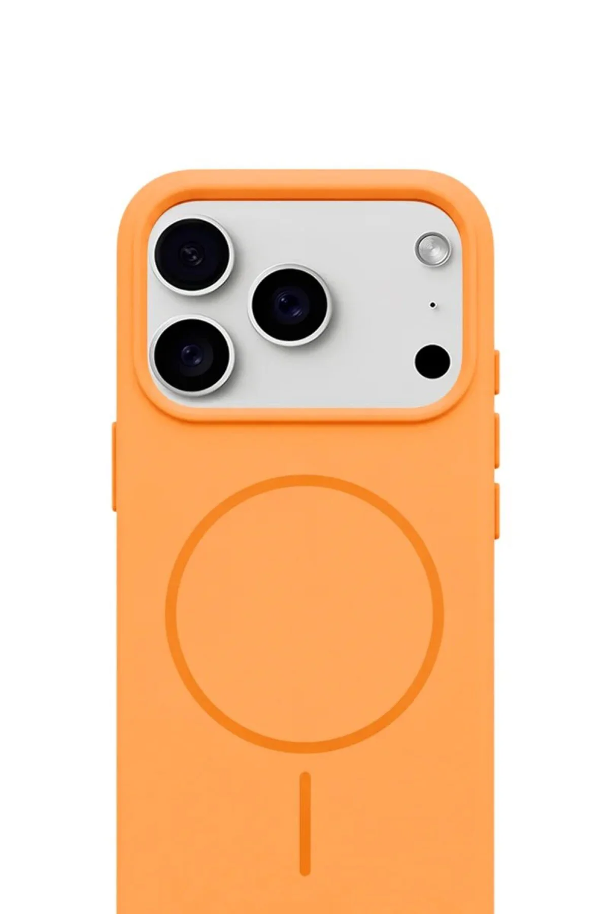 iPhone 17 Pro 6.3" Mag Core Akıllı MagSafe Animasyonlu Silikon Kılıf Turuncu