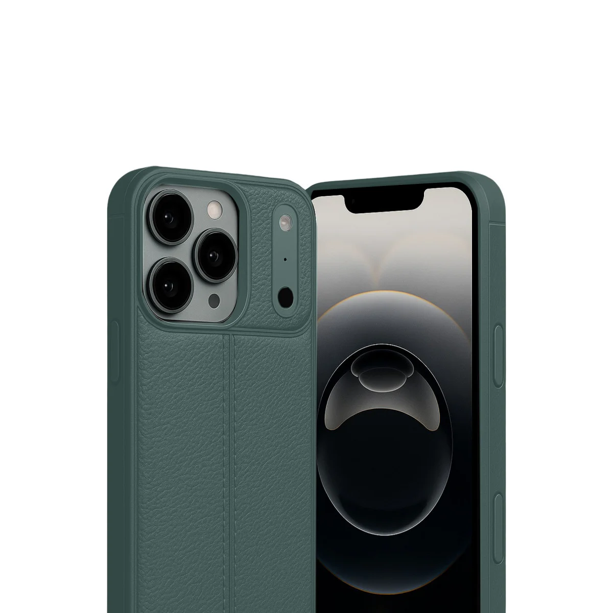 iPhone 17 Pro Auto Focus Kapak - Koyu Yeşil Premium Kılıf (Düşme Korumalı)