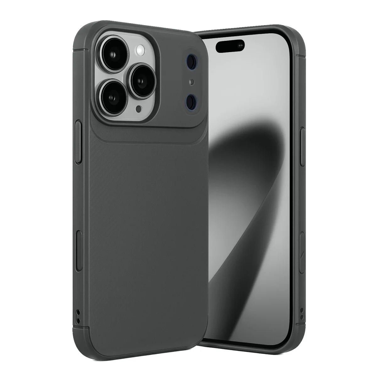 iPhone 17 Pro Auto Focus Karbon Kılıf Gri - Maksimum Koruma ve Stil