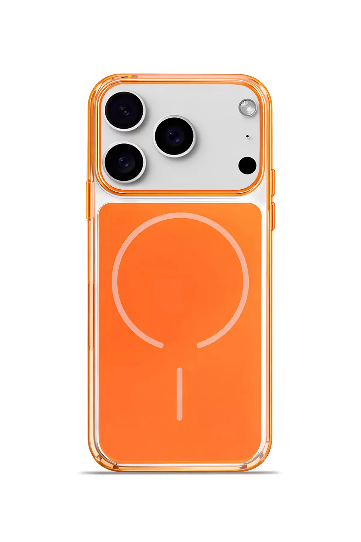 iPhone 17 Pro Crystal Edge MagSafe Çerçeveli Kılıf Blue Frame