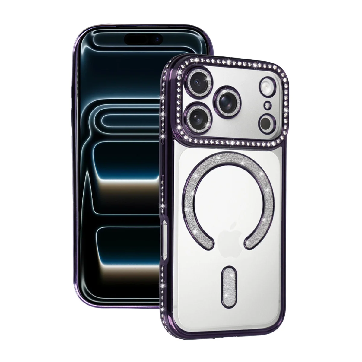 iPhone 17 Pro Derin Mor Joke Simli Magneticsafe Kılıf - Estetik TPU Koruması