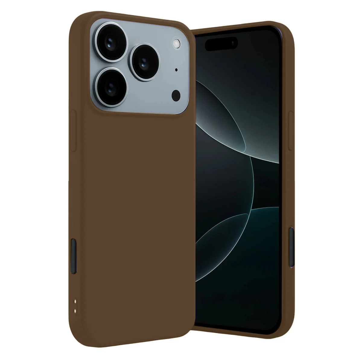 iPhone 17 Pro First Silikon Kılıf - Kahverengi, Şık ve Güçlü Koruma
