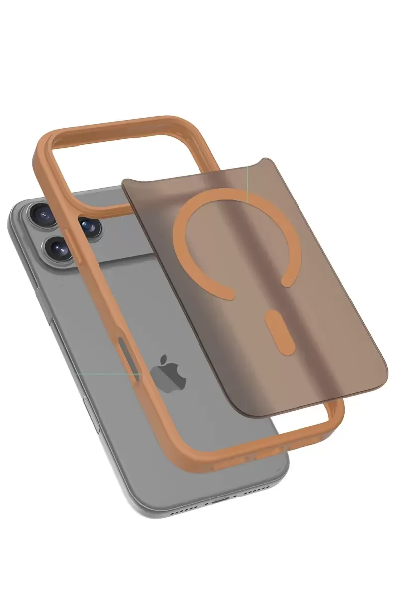 iPhone 17 Pro ile Uyumlu Jota MagSafe Kılıf - Çöl Titanyum