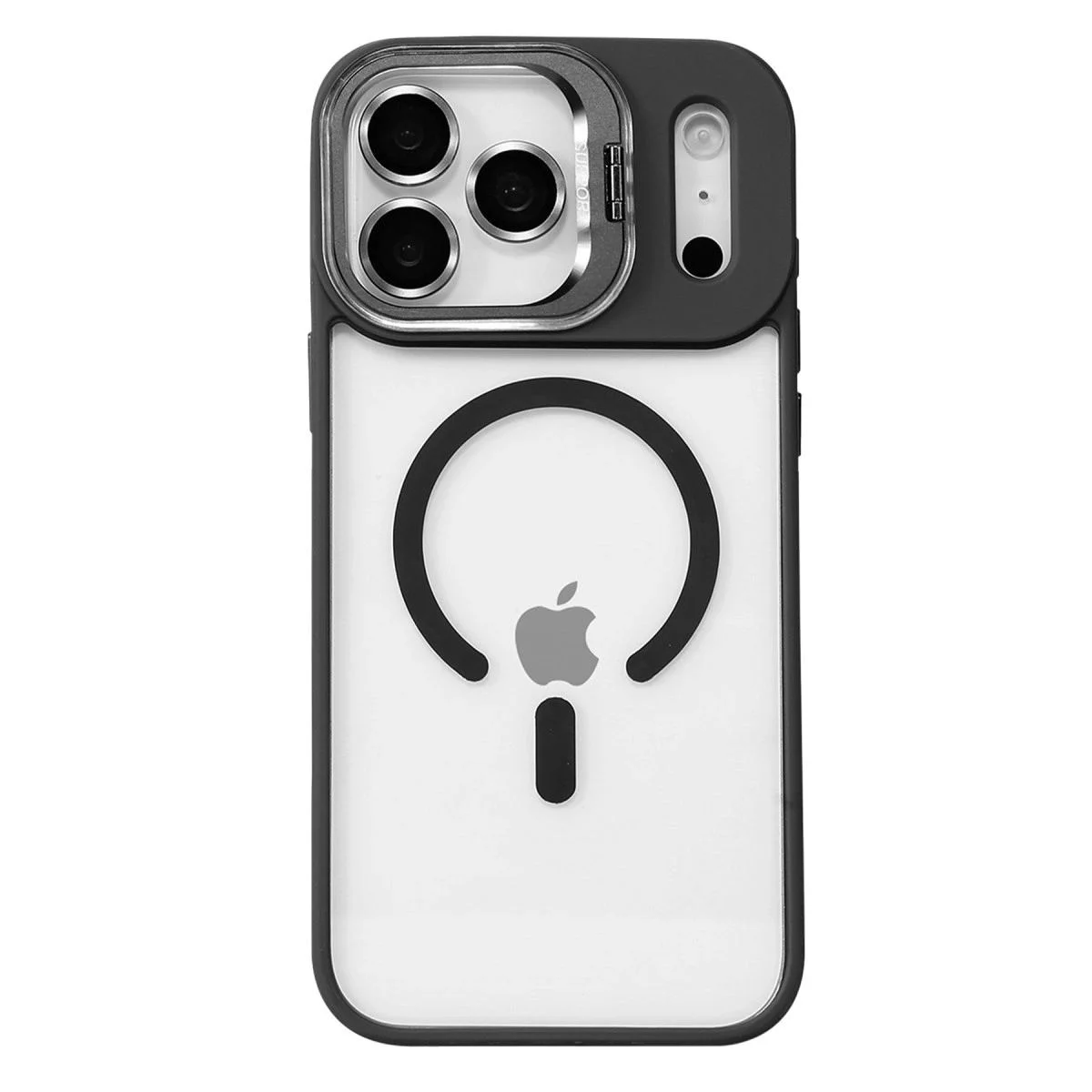 iPhone 17 Pro ile Uyumlu Remim Lensli MagSafe Standlı Şeffaf Kılıf - Siyah Fiyatı, Yorumları ve Özellikleri