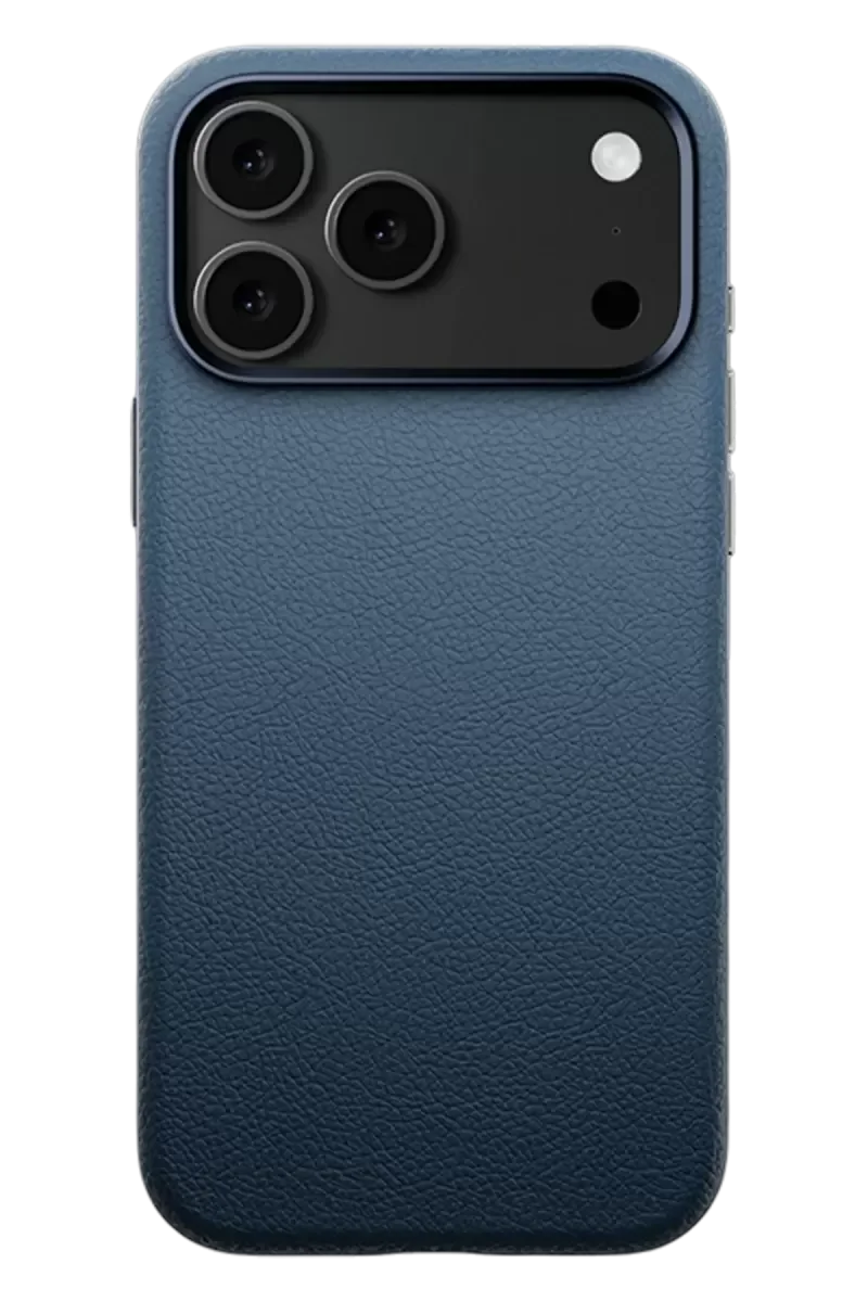 iPhone 17 Pro ile Uyumlu Wonder Deri Magsafe Kılıf - Lacivert