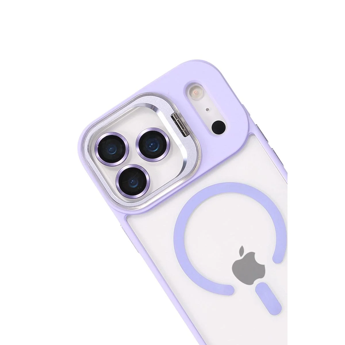 iPhone 17 Pro ile Uyumlu Remim Lensli MagSafe Standlı Şeffaf Kılıf - Lila Fiyatı, Yorumları ve Özellikleri