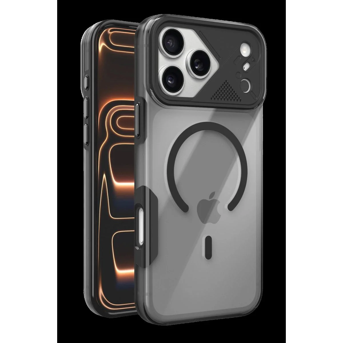 iPhone 17 Pro ile Uyumlu Zinko MagSafe Kılıf - Şeffaf Siyah Darbe Korumalı iPhone 17 Pro ile Uyumlu Zinko MagSafe Kılıf - Şeffaf Siyah Darbe Korumalı