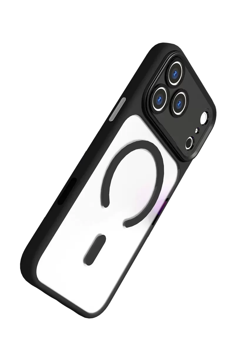 iPhone 17 Pro ile Uyumlu Hazar MagSafe Kılıf - Siyah, Kamera Çerçevesi Koruma