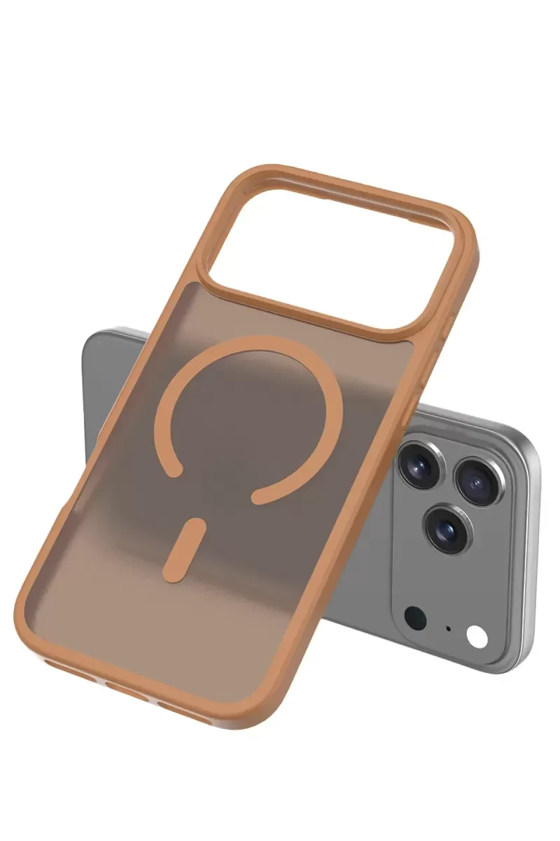 iPhone 17 Pro ile Uyumlu Jota MagSafe Kılıf - Çöl Titanyum