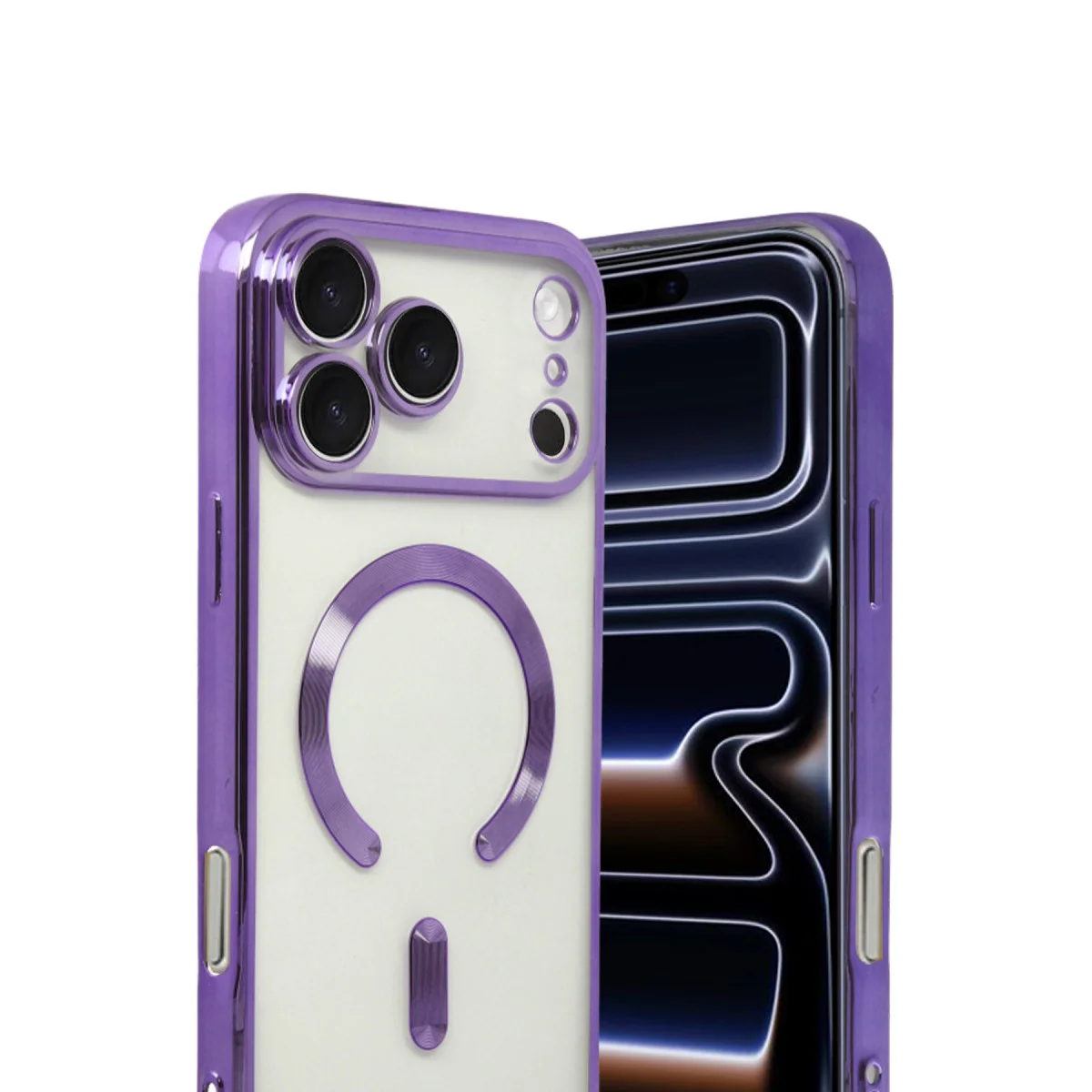 iPhone 17 Pro Kross Magneticsafe Kapak - Mor, Çizilmeye Dayanıklı ve Saf