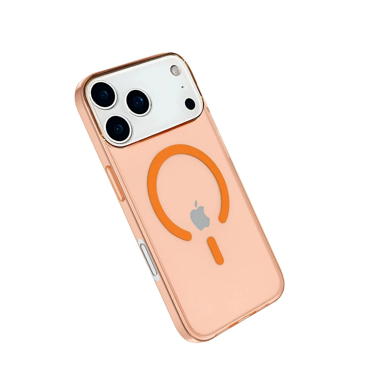 iPhone 17 Pro Magsafe Kılıf - Turuncu Şeffaf ve Dayanıklı PC