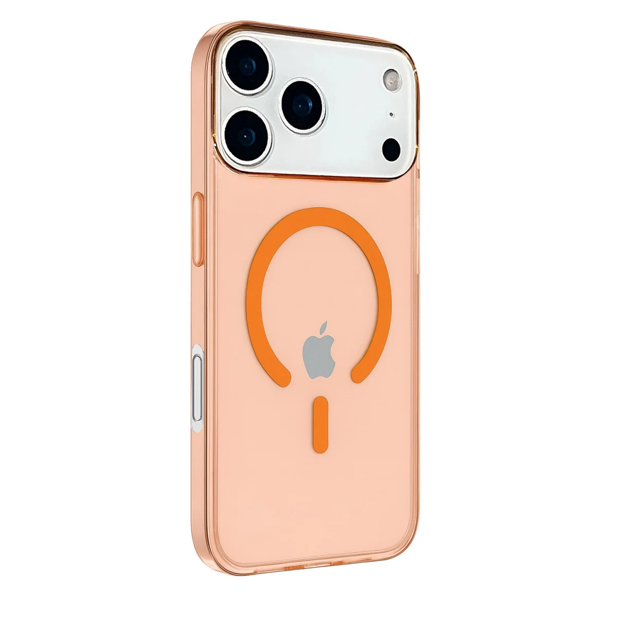 iPhone 17 Pro Magsafe Kılıf - Turuncu Şeffaf ve Dayanıklı PC