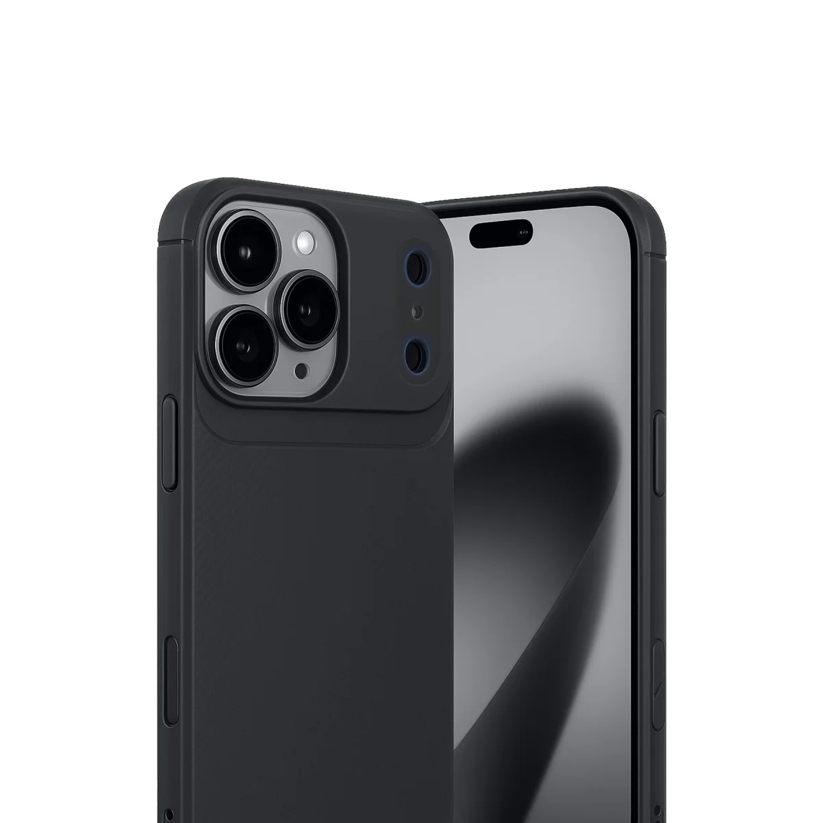 iPhone 17 Pro Max Auto Focus Karbon Kapak Siyah - Maksimum Koruma ve Stil
