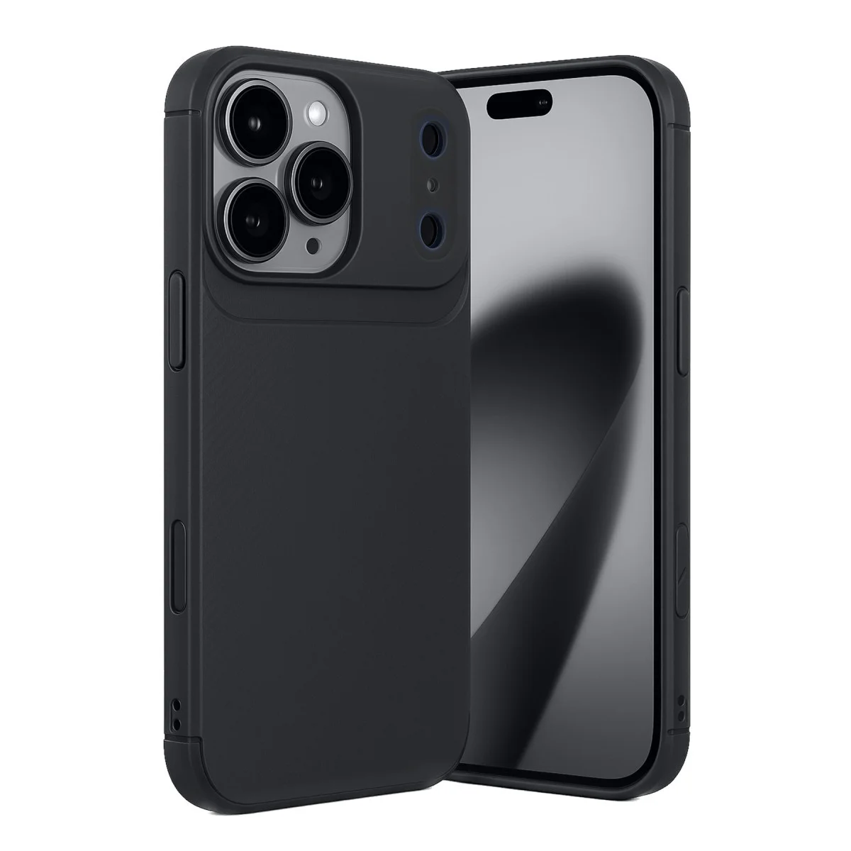 iPhone 17 Pro Max Auto Focus Karbon Kapak Siyah - Maksimum Koruma ve Stil