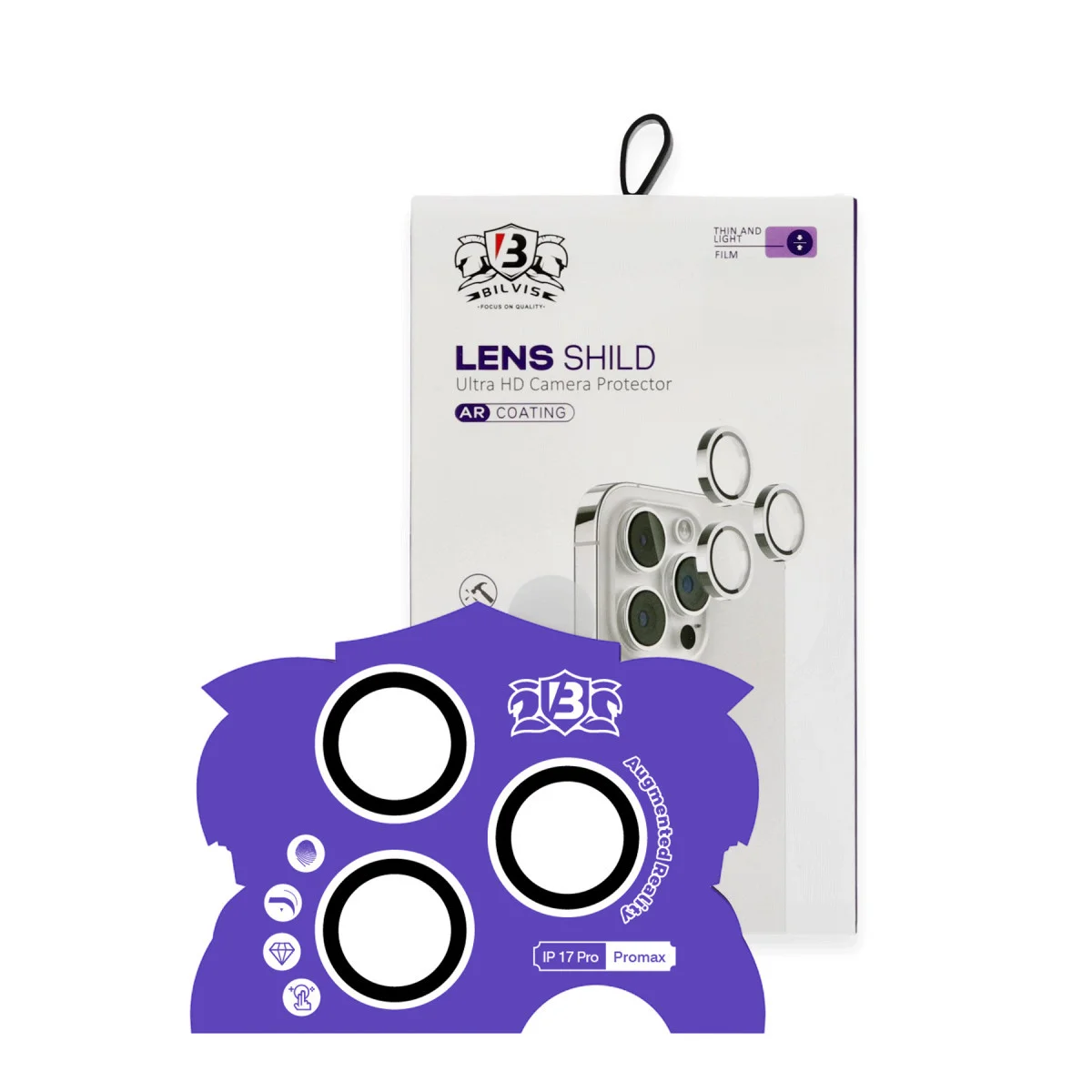 iPhone 17 Pro Max Bilvis Titan Kamera Lens - Gümüş