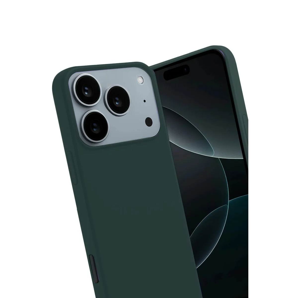 iPhone 17 Pro Max First Silikon Kılıf Koyu Yeşil - İnce Tasarım ve Maksimum Koruma