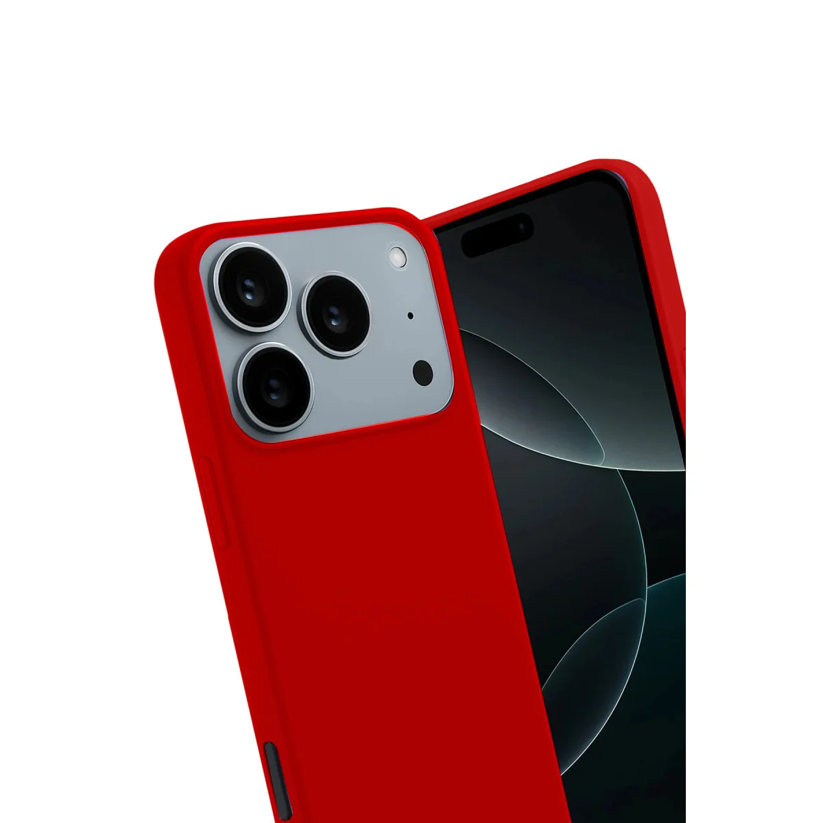 iPhone 17 Pro Max First Serisi Silikon Kılıf - Kırmızı, Şık ve Korumalı