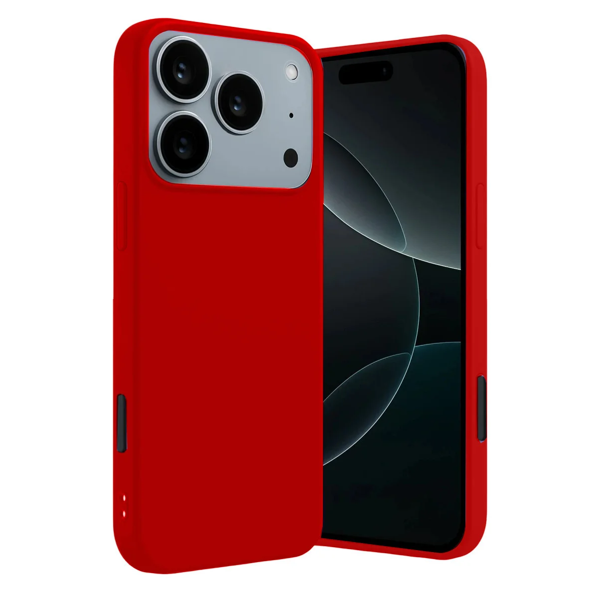 iPhone 17 Pro Max First Serisi Silikon Kılıf - Kırmızı, Şık ve Korumalı