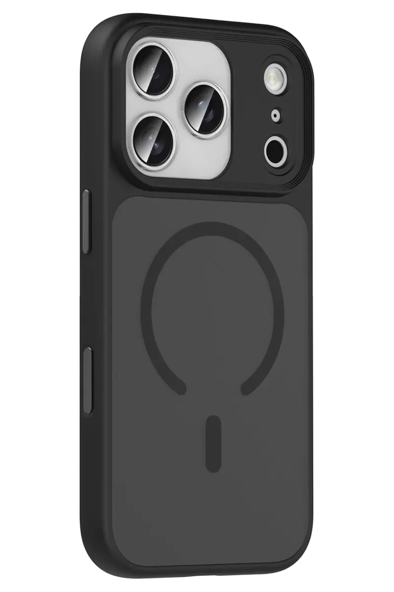 iPhone 17 Pro Max ile Uyumlu MagSafe Kılıf - Siyah, Askeri Sınıf Koruma, Aksiyon Tuşu Korumalı