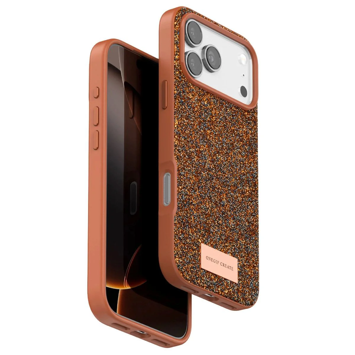 iPhone 17 Pro Max ile Uyumlu Bright Simli Kapak - Turuncu Boncuk İşlemeli Fiyatı, Yorumları ve Özellikleri