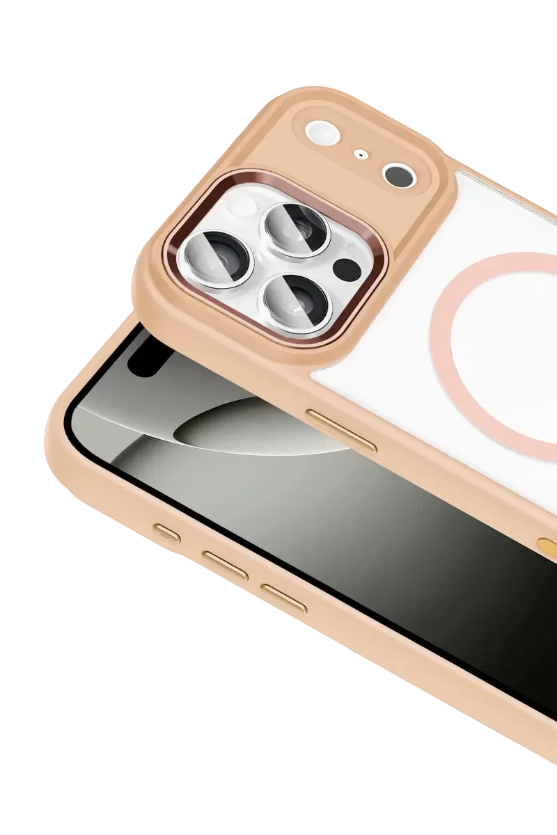 iPhone 17 Pro Max ile Uyumlu Magsafe Kapak - Pembe, Tam Koruma