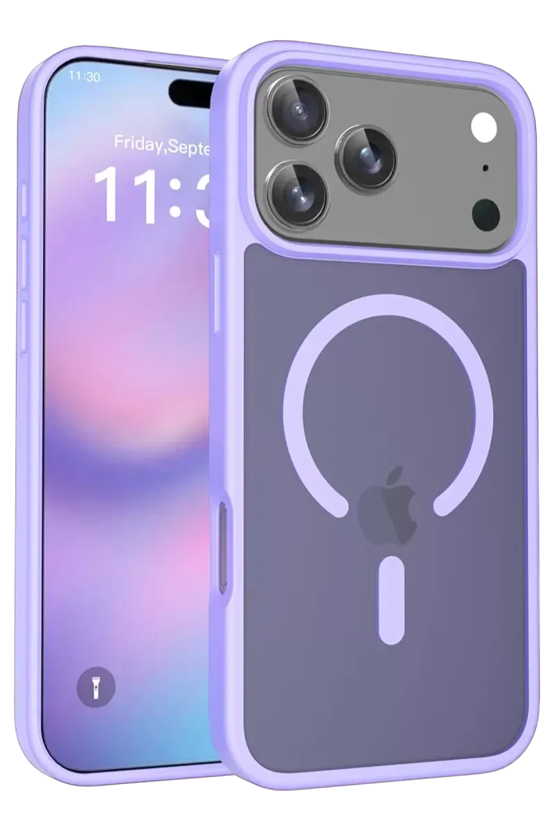 iPhone 17 Pro Max ile Uyumlu Jota MagSafe Kapak - Lila Premium Silikon Kılıf