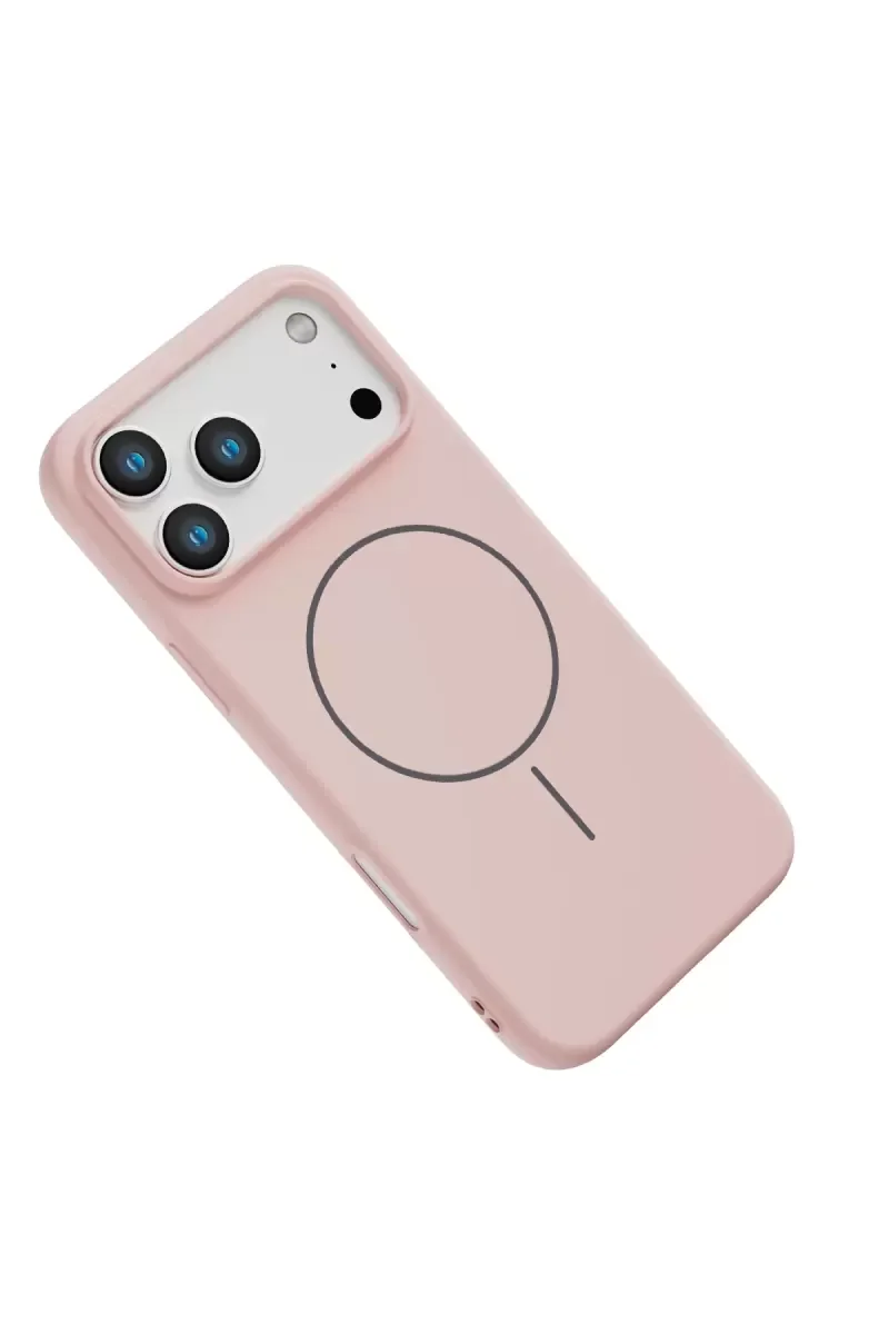 iPhone 17 Pro Max ile Uyumlu Jully MagSafe Kılıf - Pudra Renk