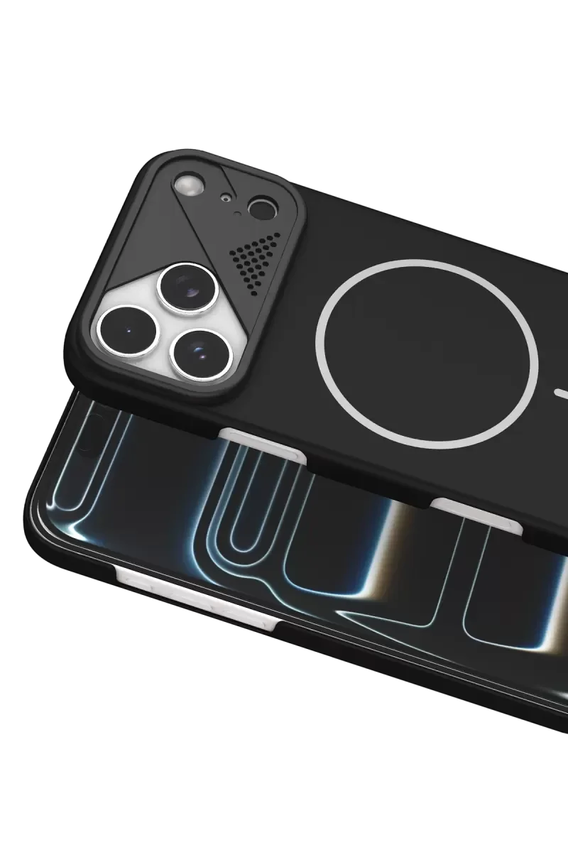 iPhone 17 Pro Max ile Uyumlu Export Magsafe Kapak - Siyah, Ultra İnce, Kamera Korumalı