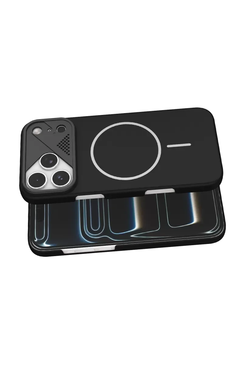 iPhone 17 Pro Max ile Uyumlu Export Magsafe Kapak - Siyah, Ultra İnce, Kamera Korumalı