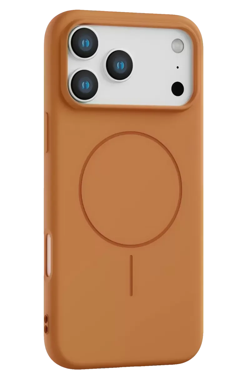 iPhone 17 Pro Max ile Uyumlu Jully MagSafe Kapak - Turuncu Şık Koruyucu Kılıf