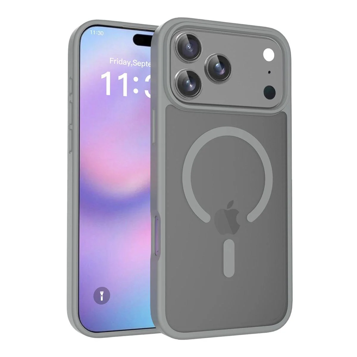 iPhone 17 Pro Max ile Uyumlu Jota MagSafe Kılıf - Titan Gri | Çift Katmanlı Koruma