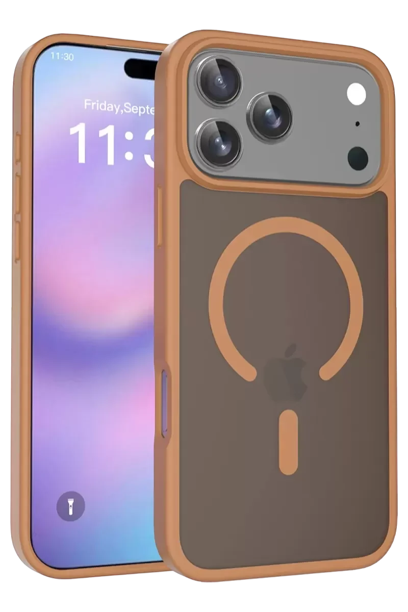 iPhone 17 Pro Max ile Uyumlu Jota MagSafe Kapak - Çöl Titanyum Premium Silikon Kılıf