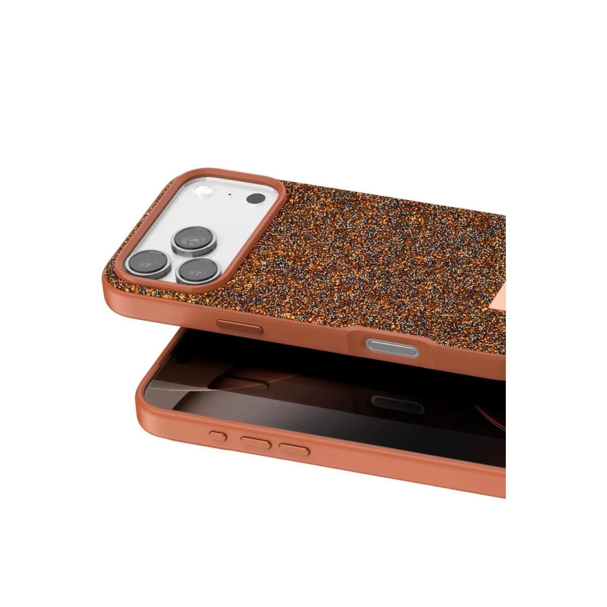 iPhone 17 Pro Max ile Uyumlu Bright Simli Kapak - Turuncu Boncuk İşlemeli Fiyatı, Yorumları ve Özellikleri