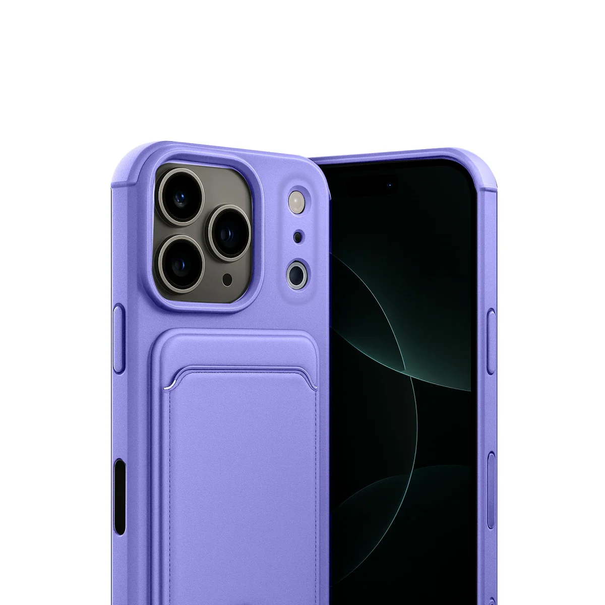 iPhone 17 Pro Max Kelvin Kartvizitli Silikon Kılıf - Lila