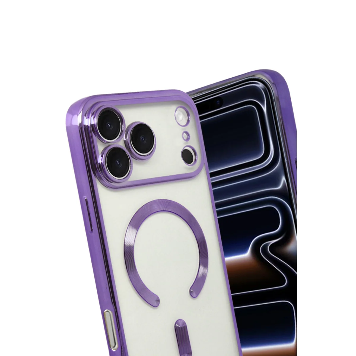 iPhone 17 Pro Max Kross Magneticsafe Kapak - Mor - Ultra Şeffaf, MagSafe Uyumlu ve Çizilmeye Dayanıklı Kılıf