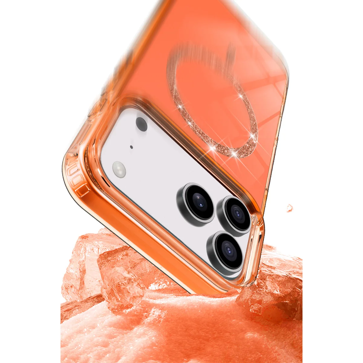 iPhone 17 Pro Max Live Diamond Magsafe Kapak - Mavi - Güçlü Mıknatıs ve Darbe Emici