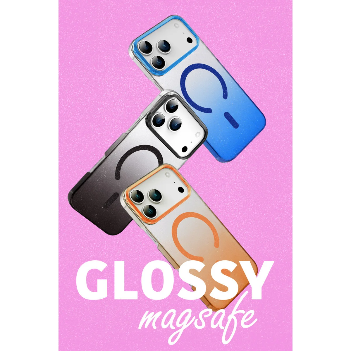 iPhone 17 Pro Max Magsafe Kapak - Siyah, Şık ve Lüks Cep Telefonu Kılıfı
