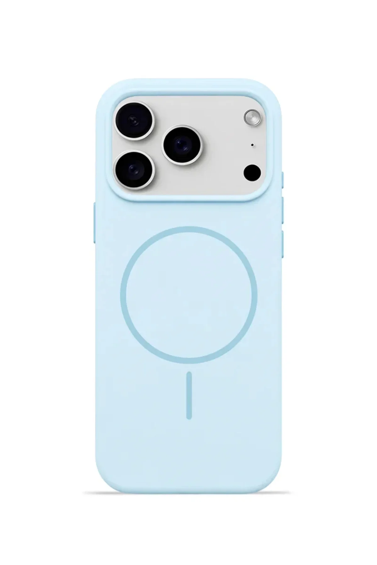 iPhone 17 Pro Max Mag Core Akıllı MagSafe Animasyonlu Silikon Kılıf Açık Pembe