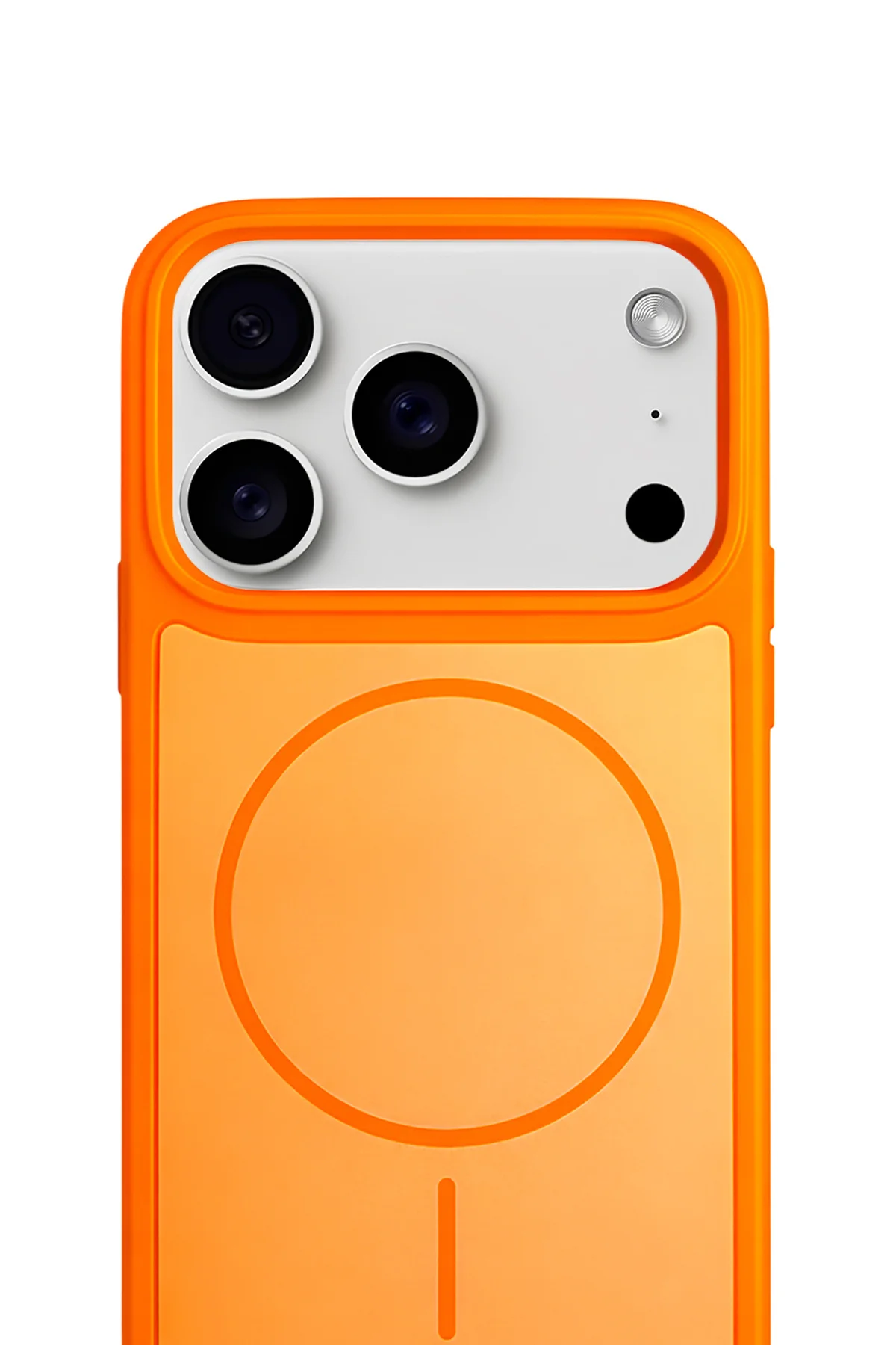iPhone 17 Pro Max MagSafe Destekli Premium Soft Silikon Kılıf Turuncu
