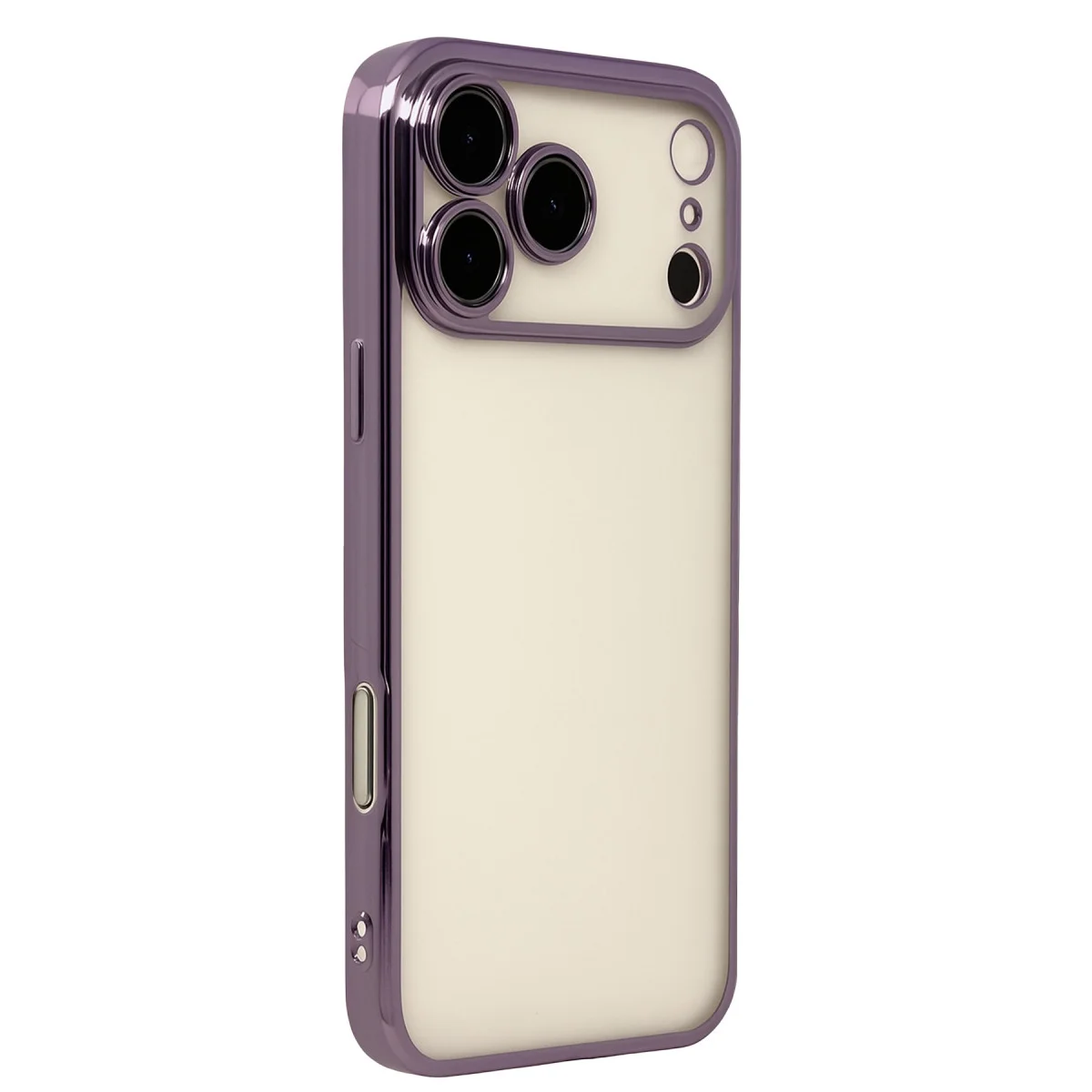 iPhone 17 Pro Max Razer Lensli Silikon Kılıf - Mor