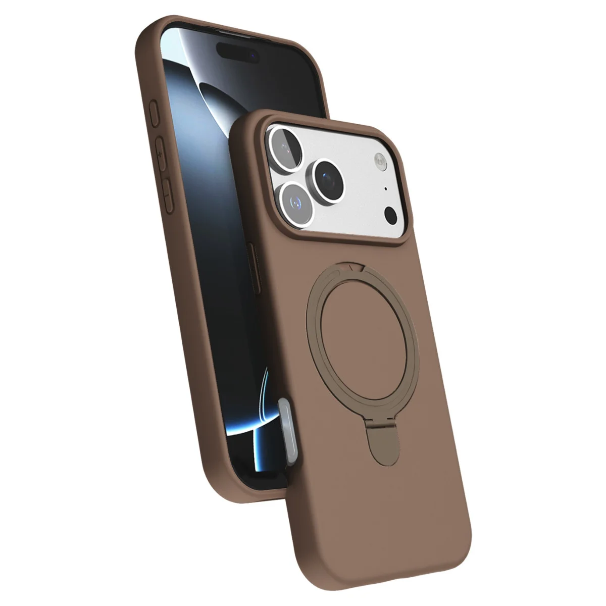 iPhone 17 Pro Max Regal Magsafe Standlı Kapak - Çöl Titanyum iPhone 17 Pro Max Regal Magsafe Standlı Kapak - Çöl Titanyum