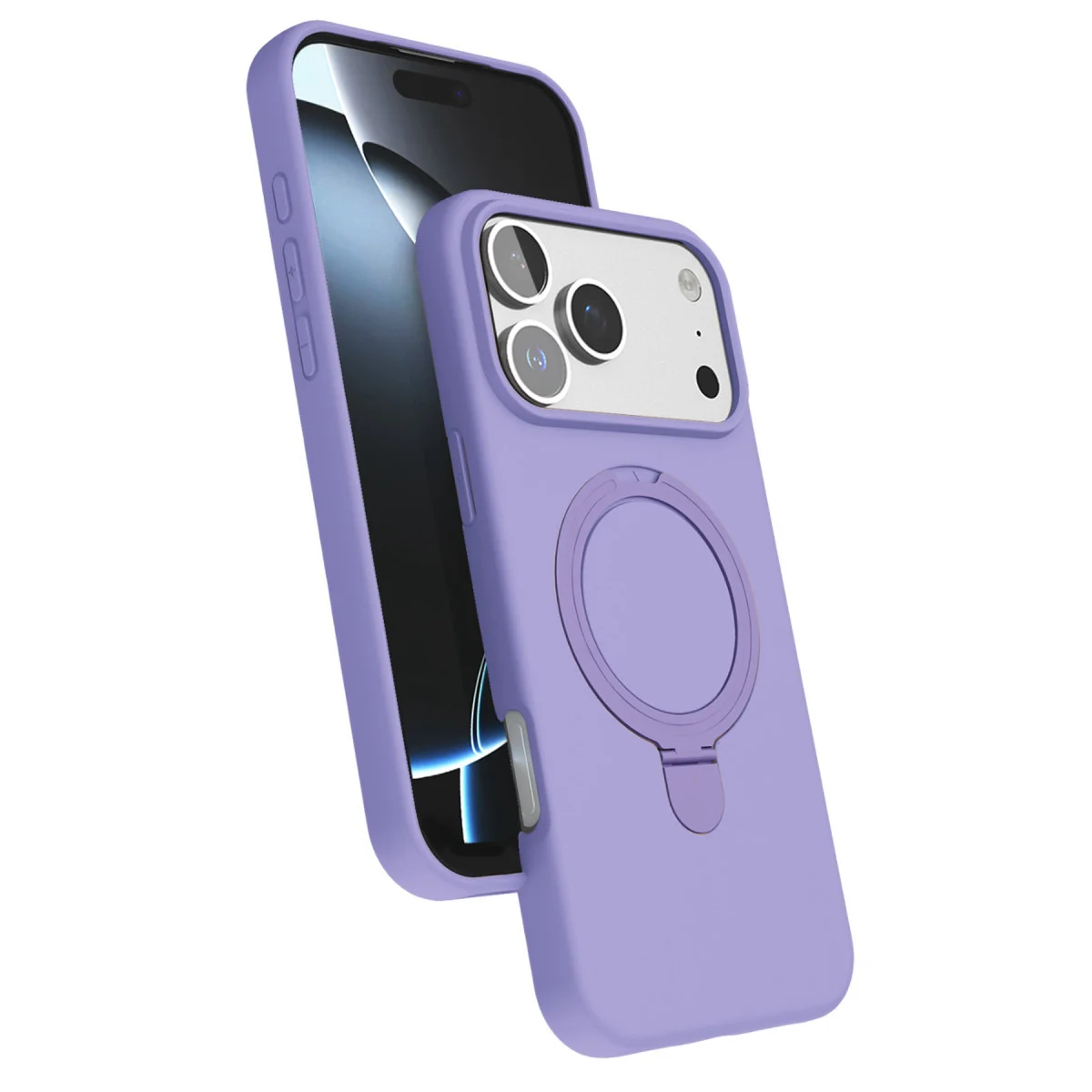 iPhone 17 Pro Max Regal Magsafe Standlı Kılıf - Lila & Şık Tasarım