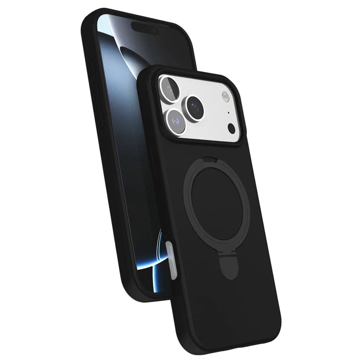 iPhone 17 Pro Max Regal Magsafe Standlı Kapak - Siyah Kılıf